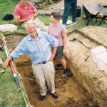 Charles Thomas digging at Godrevy Warren in 2005